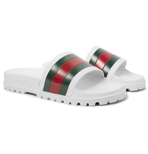 gucci slides white men|men's gucci slides size 10.